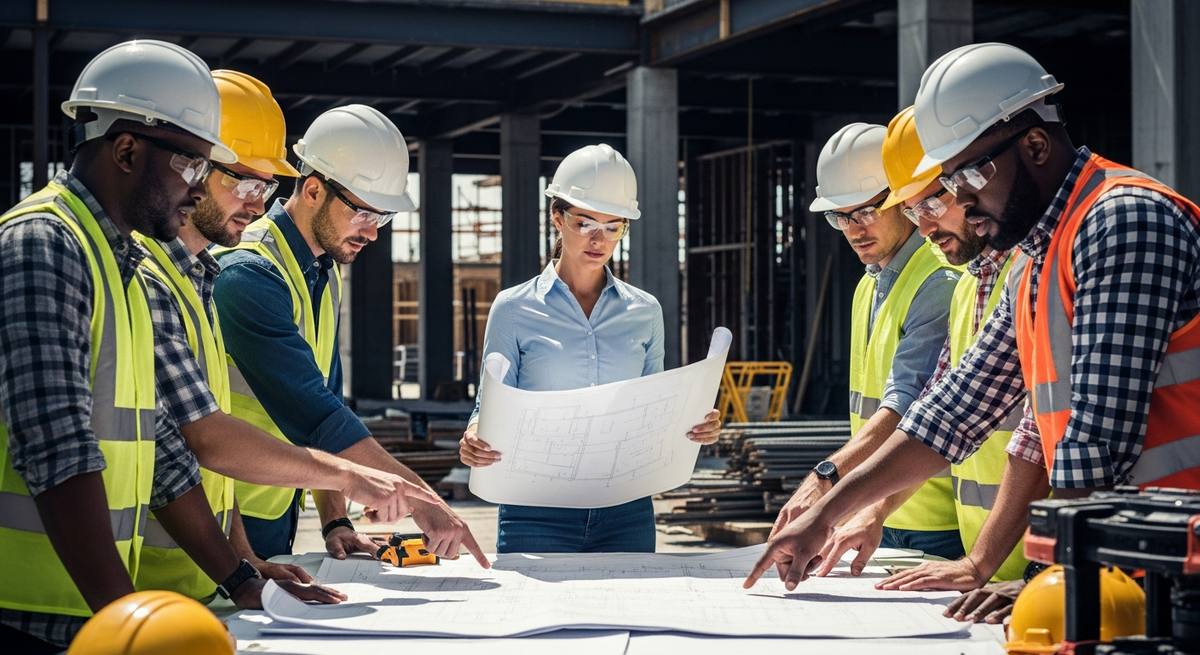 Apex team on project site
